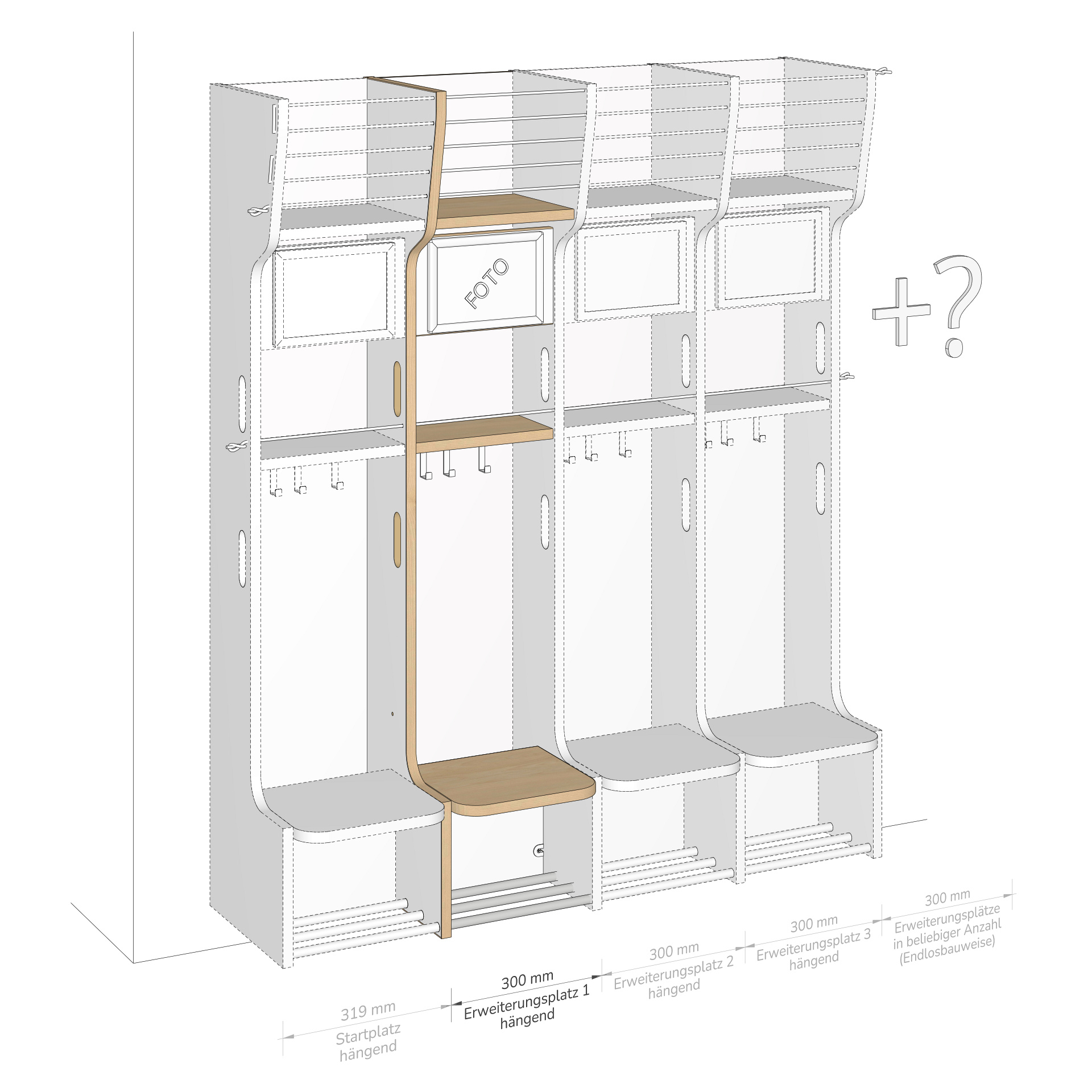 ROBHOC-GARDEROBE-WANDMODUL